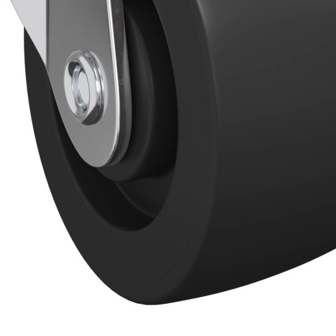 VidaXL Wózek 2 pcs czarno-srebrny 50,7 x 50,7 x 24,4 mm Żelazo i nylon