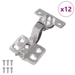 VidaXL Zawias 12 pcs Nikiel 85 x 52,5 x 9,5 mm Żelazo