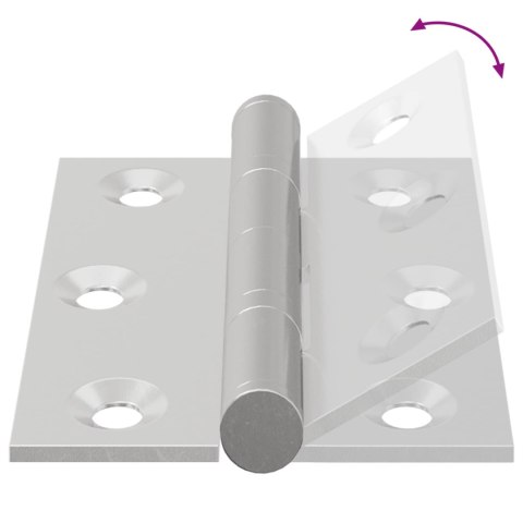 VidaXL Zawias 720 pcs Srebrny 50 x 38 x 1,3 mm Stal