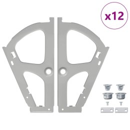 VidaXL Zawias do szuflady Flip 12 pcs Srebrny 235 x 155 x 30 mm Żelazo