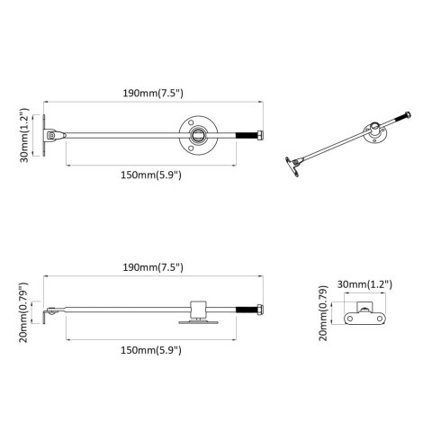 VidaXL Zawias z uchwytem 439 pcs Srebrny Żelazo