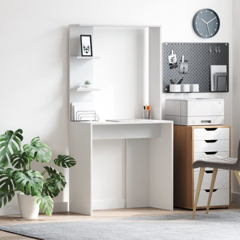 VidaXL Biurko Biały 78,5 x 37 x 154,5 cm Materiał drewnopochodny