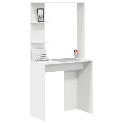 VidaXL Biurko Biały 78,5 x 37 x 154,5 cm Materiał drewnopochodny