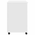 VidaXL Biurko na kółkach Biały 91 x 50 x 77 cm Materiał drewnopochodny