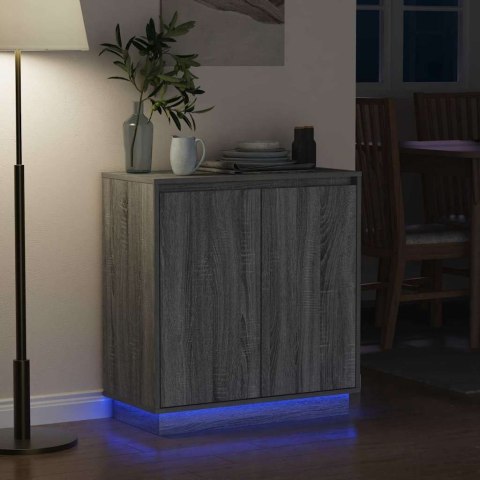 VidaXL Komoda LED Szary Sonoma 71 x 34,5 x 75 cm