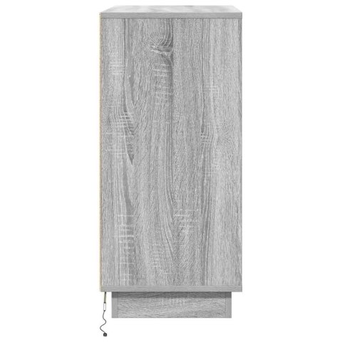 VidaXL Komoda LED Szary Sonoma 71 x 34,5 x 75 cm