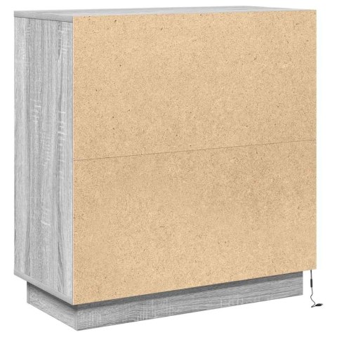 VidaXL Komoda LED Szary Sonoma 71 x 34,5 x 75 cm