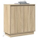 VidaXL Komoda LED dąb Sonoma 71 x 34,5 x 75 cm Materiał drewnopochodny