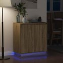 VidaXL Komoda LED dąb Sonoma 71 x 34,5 x 75 cm Materiał drewnopochodny