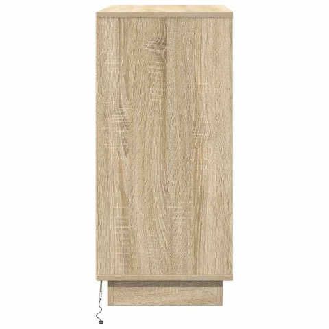 VidaXL Komoda LED dąb Sonoma 71 x 34,5 x 75 cm Materiał drewnopochodny
