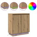 VidaXL Komoda LED Dąb artisan 71 x 34,5 x 75 cm
