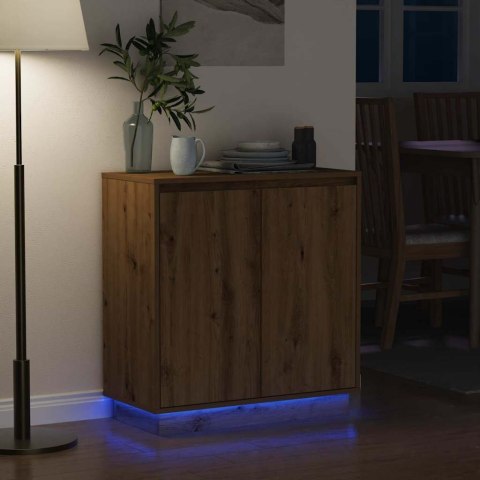 VidaXL Komoda LED Dąb artisan 71 x 34,5 x 75 cm