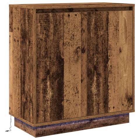 VidaXL Komoda LED Stare drewno 71 x 34,5 x 75 cm