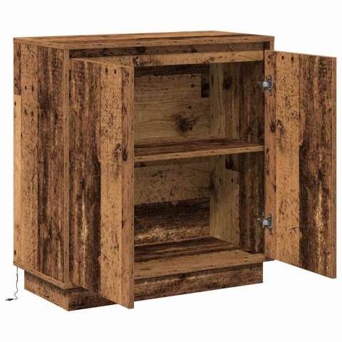 VidaXL Komoda LED Stare drewno 71 x 34,5 x 75 cm