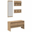 VidaXL Zestaw mebli do przedpokoju z szufladą 4 pcs Dąb rzemieślniczy