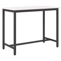 VidaXL stół Biały 100 x 50 x 77 cm Drewno inżynieryjne i stal