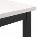 VidaXL stół Biały 100 x 50 x 77 cm Drewno inżynieryjne i stal