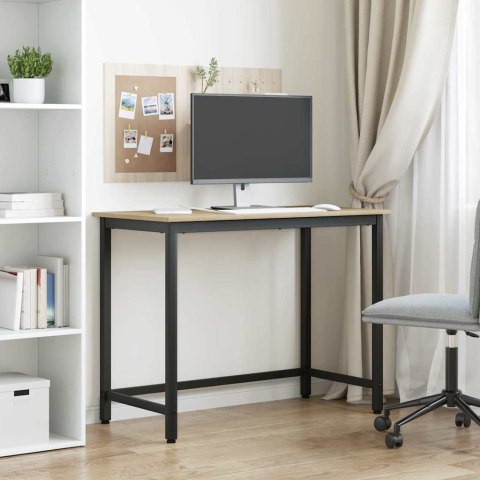 VidaXL stół Dąb Sonoma 80 x 50 x 76,5 cm Drewno inżynieryjne i stal