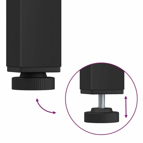 VidaXL stół Dąb Sonoma 80 x 50 x 76,5 cm Drewno inżynieryjne i stal