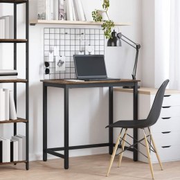 VidaXL stół Dąb wędzony 100 x 50 x 76,5 cm Drewno inżynieryjne i stal