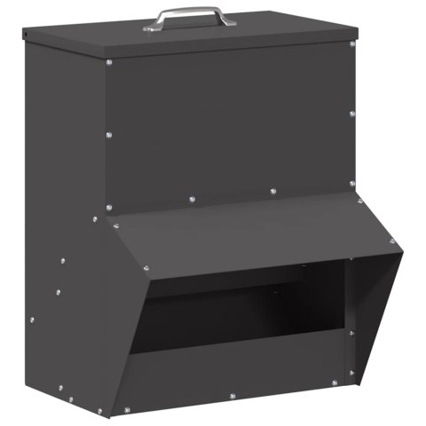 KARMNIK DLA KUR CZARNY 20X25X35CM STAL ZIMNOWALCOWANA