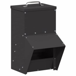 VidaXL Karmnik dla kur Czarny 20 x 25 x 35 cm Stal zimnowalcowana