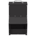 VidaXL Karmnik dla kur Czarny 20 x 25 x 35 cm Stal zimnowalcowana