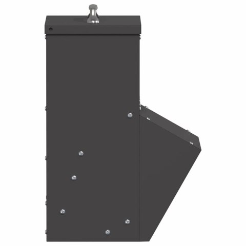 VidaXL Karmnik dla kur Czarny 20 x 25 x 35 cm Stal zimnowalcowana