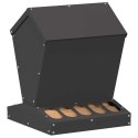 VidaXL Karmnik dla kur Czarny 30 x 30 x 39 cm Stal zimnowalcowana