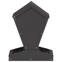 VidaXL Karmnik dla kur Czarny 30 x 30 x 39 cm Stal zimnowalcowana