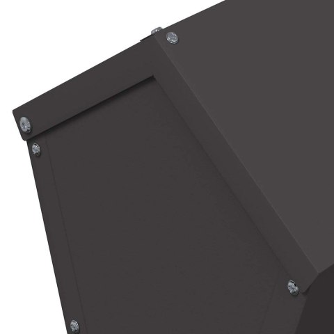 VidaXL Karmnik dla kur Czarny 30 x 30 x 39 cm Stal zimnowalcowana