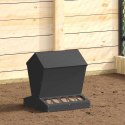 VidaXL Karmnik dla kur Czarny 40 x 40 x 45 cm Stal zimnowalcowana