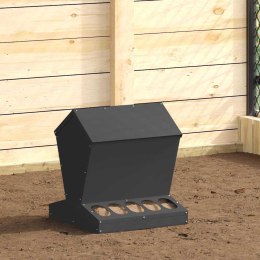 VidaXL Karmnik dla kur Czarny 40 x 40 x 45 cm Stal zimnowalcowana