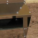 VidaXL Karmnik dla kur Srebrny 20 x 25 x 35 cm Stal Galwanizowana