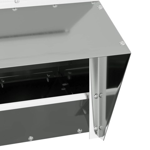 VidaXL Karmnik dla kur Srebrny 20 x 25 x 35 cm Stal Galwanizowana