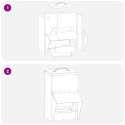 VidaXL Karmnik dla kur Srebrny 20 x 25 x 35 cm Stal Galwanizowana