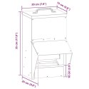 VidaXL Karmnik dla kur Srebrny 20 x 25 x 35 cm Stal Galwanizowana