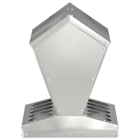 VidaXL Karmnik dla kur Srebrny 30 x 30 x 39 cm Stal Galwanizowana