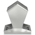VidaXL Karmnik dla kur Srebrny 40 x 40 x 45 cm Stal Galwanizowana