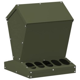 VidaXL Karmnik dla kur Zielony oliwkowy 30 x 30 x 39 cm