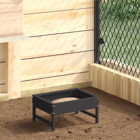KARMNIK DLA PTAKÓW CZARNY 80X28X13.5CM STAL ZIMNOWALCOWANA