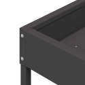 KARMNIK DLA PTAKÓW CZARNY 80X28X13.5CM STAL ZIMNOWALCOWANA