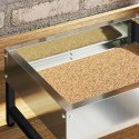 VidaXL Karmnik dla ptaków Srebrny 80 x 28 x 13.5 cm Stal Galwanizowana