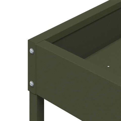 VidaXL Karmnik dla ptaków Zielony oliwkowy 80 x 28 x 13.5 cm