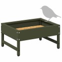 VidaXL Karmnik dla ptaków Zielony oliwkowy 80 x 28 x 13.5 cm