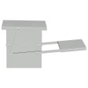 VidaXL Karmnik na pedały dla kur Srebrny 48,5 x 39,5 x 19 cm