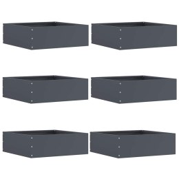 VidaXL Krawężnik do trawnika 6 pcs Antracyt 40 x 40 x 13 cm Stal
