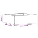 VidaXL Krawężnik do trawnika 6 pcs Antracyt 40 x 40 x 13 cm Stal