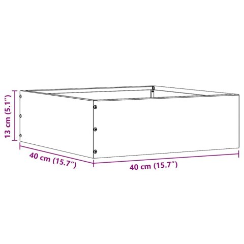 VidaXL Krawężnik do trawnika 6 pcs Antracyt 40 x 40 x 13 cm Stal