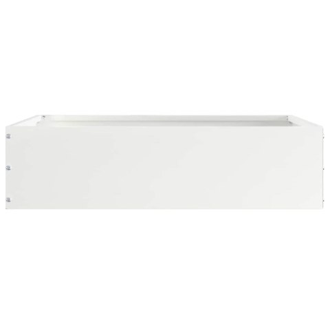 VidaXL Krawężnik do trawnika 6 pcs Biały 50 x 50 x 13 cm Stal